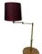 Mid-Century Brass Swingarm Floor Lamp with Side Table, 1940s, Image 8