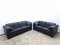 DS 17 Dark Blue Leather Sofas from de Sede for Wk Wohnen, Set of 2 1