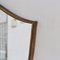 Vintage Italian Wall Mirror with Brass Frame in the style of Gio Ponti, 1950s 11