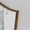 Vintage Italian Wall Mirror with Brass Frame in the style of Gio Ponti, 1950s, Image 11