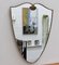 Vintage Italian Wall Mirror with Brass Frame in the style of Gio Ponti, 1950s, Image 1