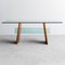 Glass and Wood Dining Table, 1980s 5