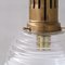 Mid-Century French Two-Tone Glass and Brass Pendant Light, 1950s 5
