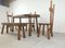 Vintage Brutalist Dining Set, 1960s, Set of 5 3