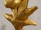 Lámpara de mesa escultural con motivo vegetal de metal dorado de Georges Mathias, Francia, años 80, Imagen 5