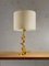 Sculptural Table Lamp with Plant Motif in Gilt Metal by Georges Mathias, France, 1980s 1