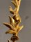 Lámpara de mesa escultural con motivo vegetal de metal dorado de Georges Mathias, Francia, años 80, Imagen 8