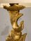 Lámpara de mesa escultural con motivo vegetal de metal dorado de Georges Mathias, Francia, años 80, Imagen 6