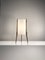 Lampada da tavolo o luce notturna tripode bianca e teak di Alfapplex, Italia, anni '50, Immagine 1