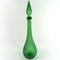 Vintage Italian Green Glass Genie Bottle, 1950s 4