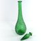 Botella Genie italiana vintage de vidrio verde, años 50, Imagen 5