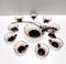 Coppe da dessert in vetro di Murano fumé e cremisi in stile Zecchin, anni '20, set di 10, Immagine 2