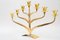 Candelabro grande ebraico martellato per 7 candele, anni '20, Immagine 8