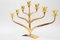 Large Jewish Hammered Candelabra for 7 Candles, 1920s 8