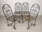 Garden Chairs in Wrought Iron, 1930s, Set of 4 1