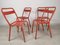 Iron Garden Chairs from Tolix, 1950s, Set of 4 2