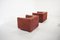 Elliptique Lounge Chairs with Poofs by Bernard Govin for Saporiti, Italy, 1960s, Set of 4, Image 8