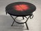 Wrought Iron Coffee Table in Lava Stone in the style of Jean and Robert Cloutier, France, 1950s, Image 2