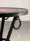 Tavolino da caffè in ferro battuto con pietra lavica nello stile di Jean & Robert Cloutier, Francia, anni '50, Immagine 7