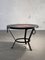 Tavolino da caffè in ferro battuto con pietra lavica nello stile di Jean & Robert Cloutier, Francia, anni '50, Immagine 6