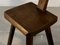 Chaises T en Bois Marron par Aranjou Edition, 1950s, Set de 4 4