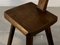 Sedie T in legno marrone di Aranjou Edition, anni '50, set di 4, Immagine 4