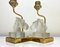 Table Lamps with Glass Horse Head by Maison Le Dauphin, 1970s, Set of 2 3
