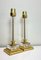 Brass and Acrylic Table Lamps, 1970s, Set of 2 3