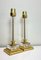 Brass and Acrylic Table Lamps, 1970s, Set of 2, Image 3
