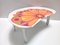 Modernist Floral Bean-Shaped Plastic Bed Tray, Italy, 1970s 5