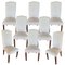 Vintage Chairs with Wood and Upholstered Structure, Set of 8 1