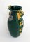 Petit Vase Mid-Century en Forme d'Amphore en Faïence Verte et Dorée par Poët Laval, France, 1950s 2