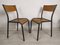 Vintage School Chairs, 1950s, Set of 8 5