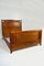 Art Nouveau Clematis Model Bed in Mahogany by Mathieu Gallerey, 1920s 3