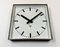 Large Industrial Square Wall Clock in Grey from Pragotron, 1970s 6