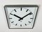 Large Industrial Square Wall Clock in Grey from Pragotron, 1970s, Image 4