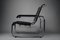 Early Edition B35 Sessel in Schwarz & Chrom von Marcel Breuer für Thonet, 1970er 1