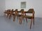 Chaises Compass en Teck par Kai Kristiansen pour Sva Mobler, 1960s, Set de 6 2