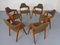 Compass Chairs in Teak by Kai Kristiansen for Sva Mobler, 1960s, Set of 6 13