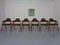 Compass Chairs in Teak by Kai Kristiansen for Sva Mobler, 1960s, Set of 6 3