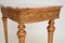 Antique French Giltwood Console Table with Marble Top, 1900 11
