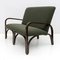 Art Deco Italian Green Boucle Armchairs and Small Sofa, 1930s, Set of 3, Image 10