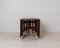 Mesa de comedor Mid-Century de madera de teca, elementos de latón, Noruega, años 50, Imagen 8