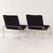 Armchairs in Black Ploeg Fabric by Kho Liang Ie for Stabin-Bennis, 1970s, Image 8