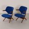 Blue Pelican Armchairs by Louis van Teeffelen for Webe, 1960s, Set of 2 6