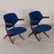 Blue Pelican Armchairs by Louis van Teeffelen for Webe, 1960s, Set of 2 2
