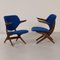 Blue Pelican Armchairs by Louis van Teeffelen for Webe, 1960s, Set of 2 7