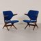 Blue Pelican Armchairs by Louis van Teeffelen for Webe, 1960s, Set of 2, Image 11