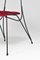 Mid-Century French Metal and Velvet Chair, 1950s, Image 4