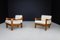 Mid-Century Walnut Armchairs with Bouclé Fabric from A.G Barcelona, Spain, 1960s, Set of 2 7